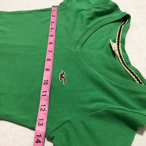 Hollister Girls S Green V-neckline Long Sleeves Pullover Top Blouse - Picture 7 of 14